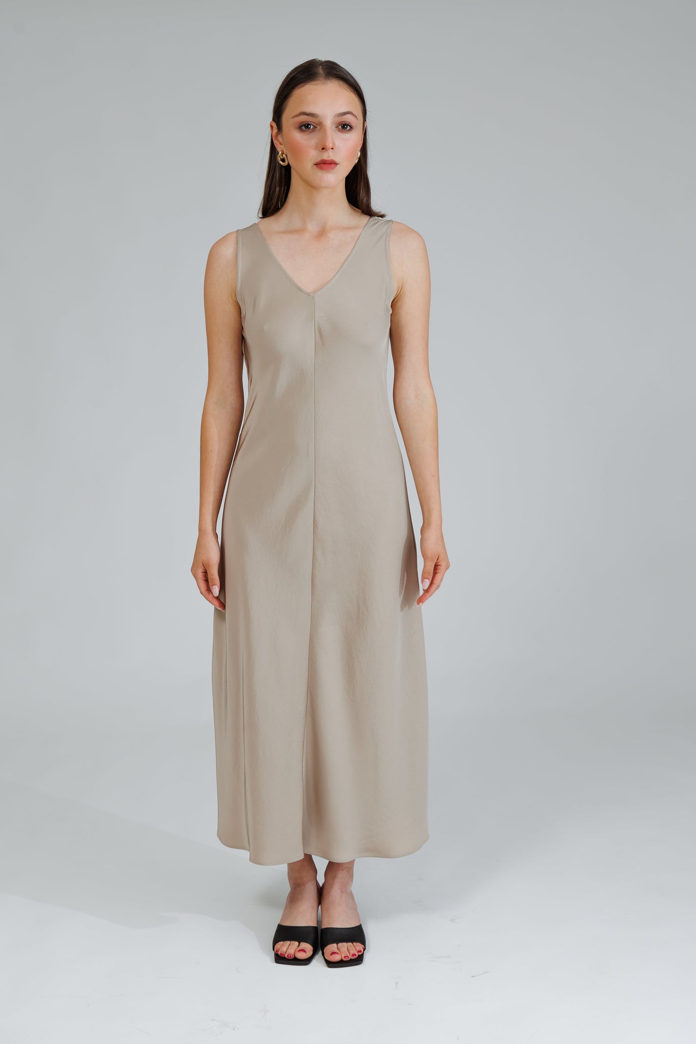 NIXIE DRESS IN ICY LATTE - interlue
