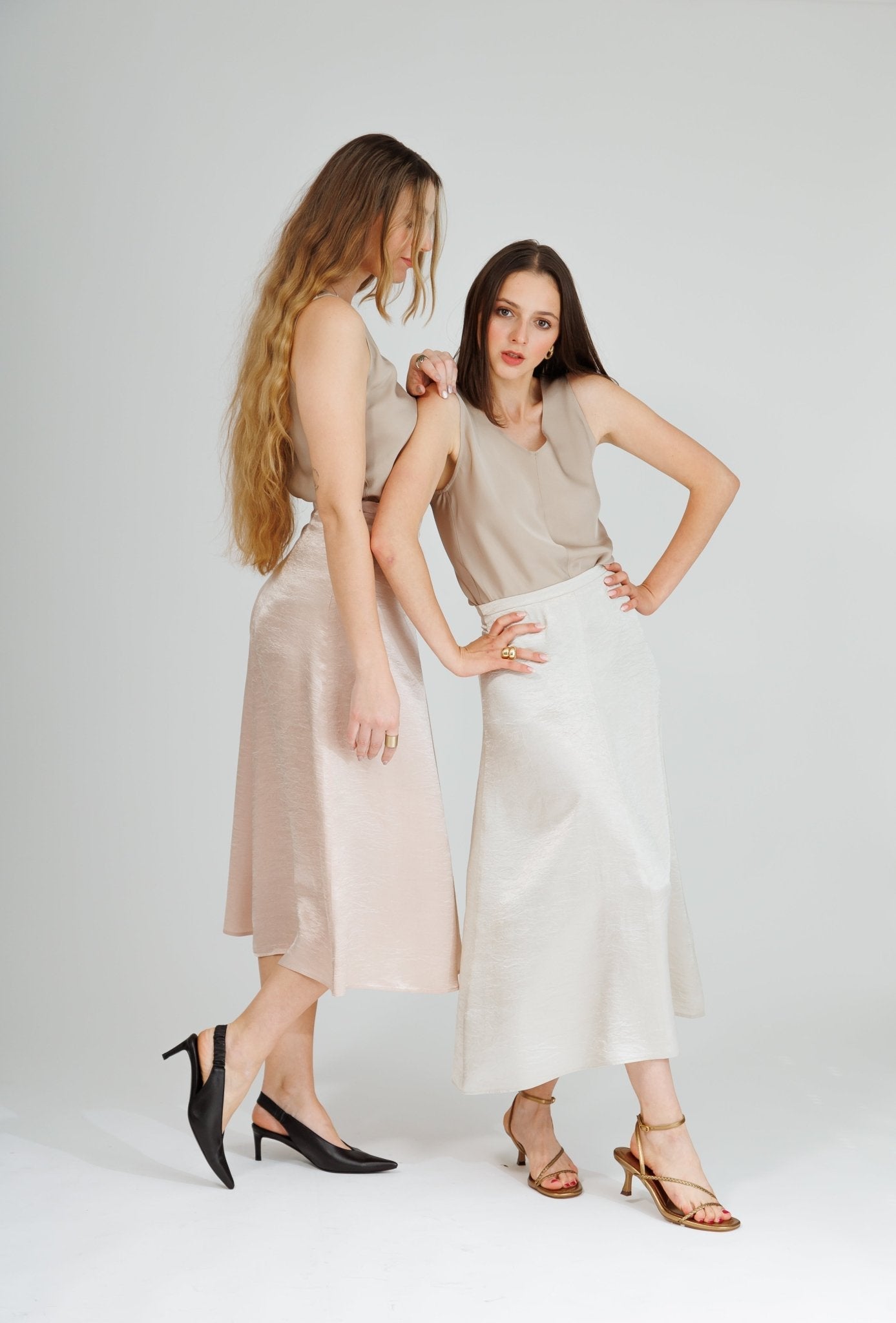 NATI SKIRT IN SILVER SNOW - interlue