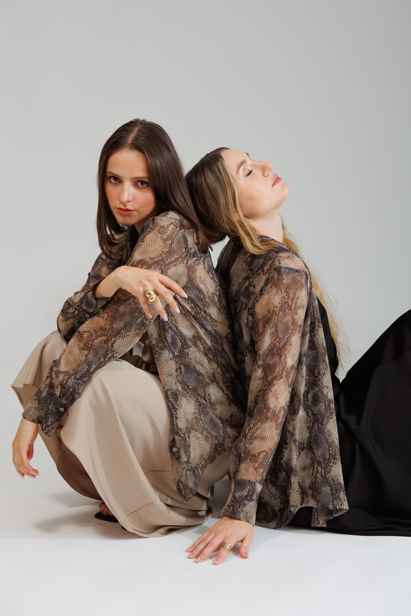 NINA BLOUSE IN SILKY PYTHON - interlue