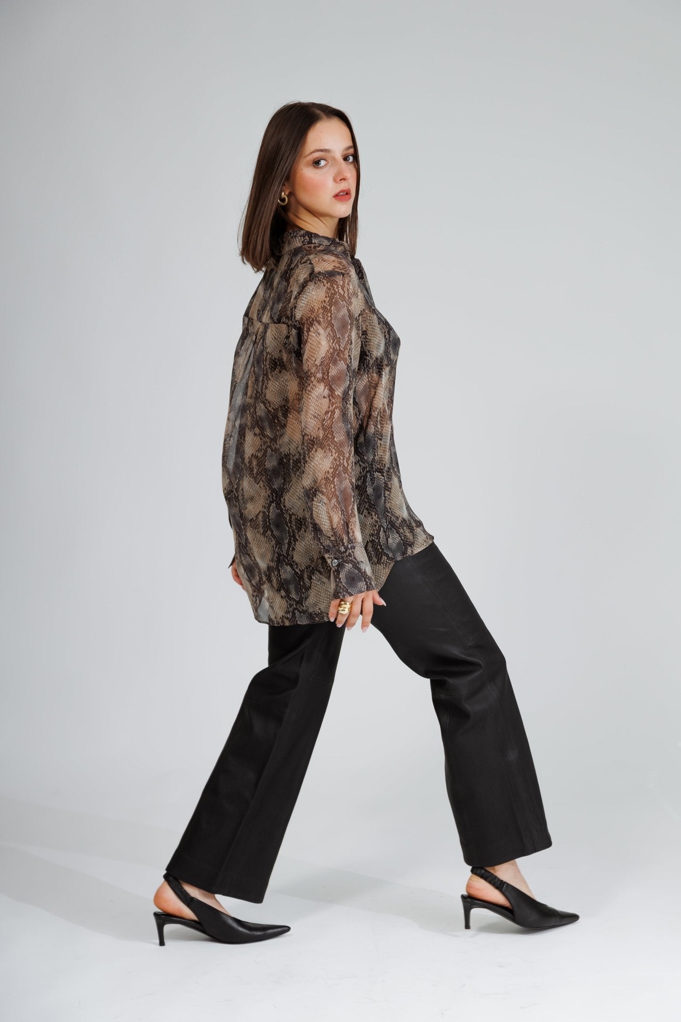 NINA BLOUSE IN SILKY PYTHON - interlue