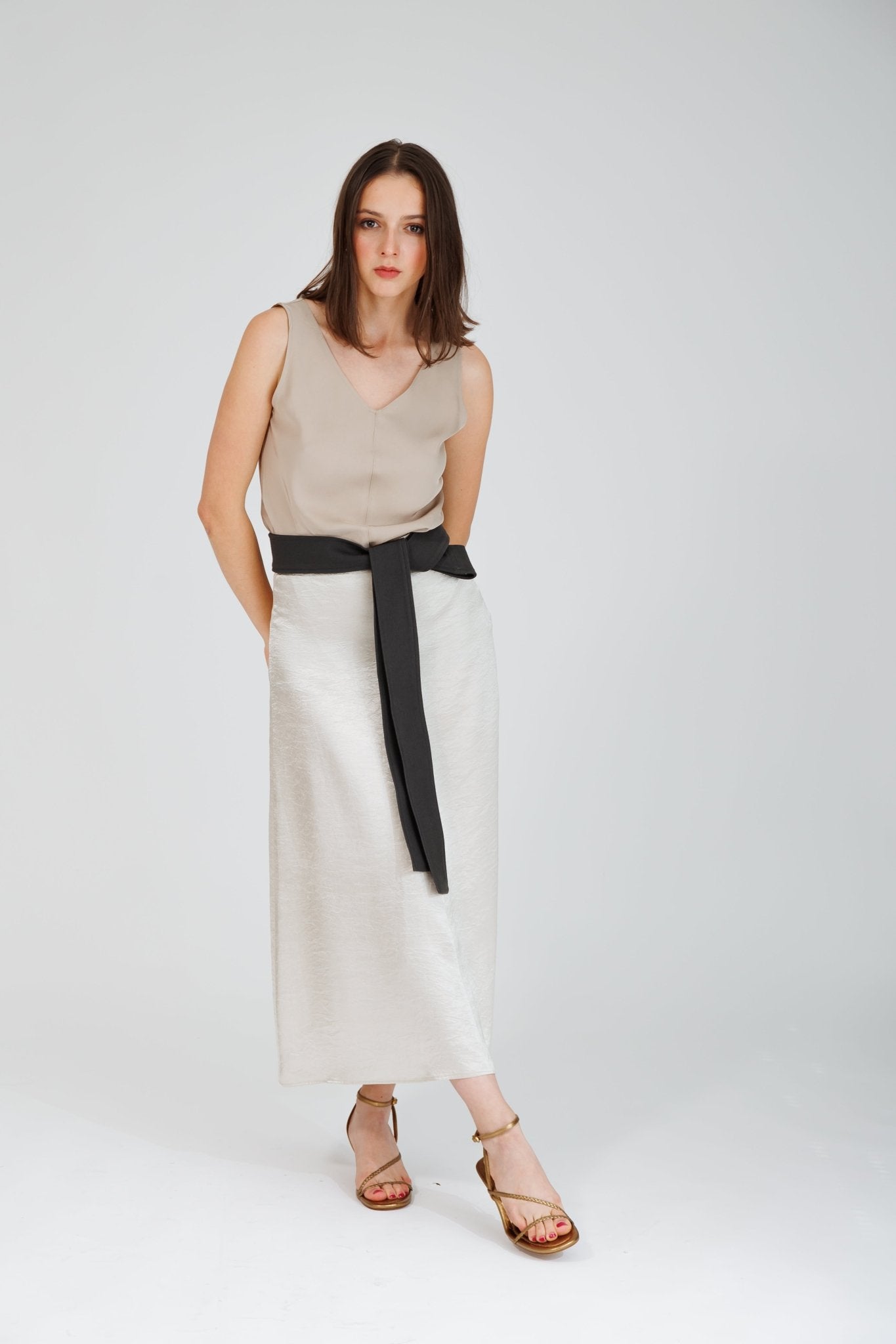 SOFT JERSEY BELT IN CHARCOAL - interlue