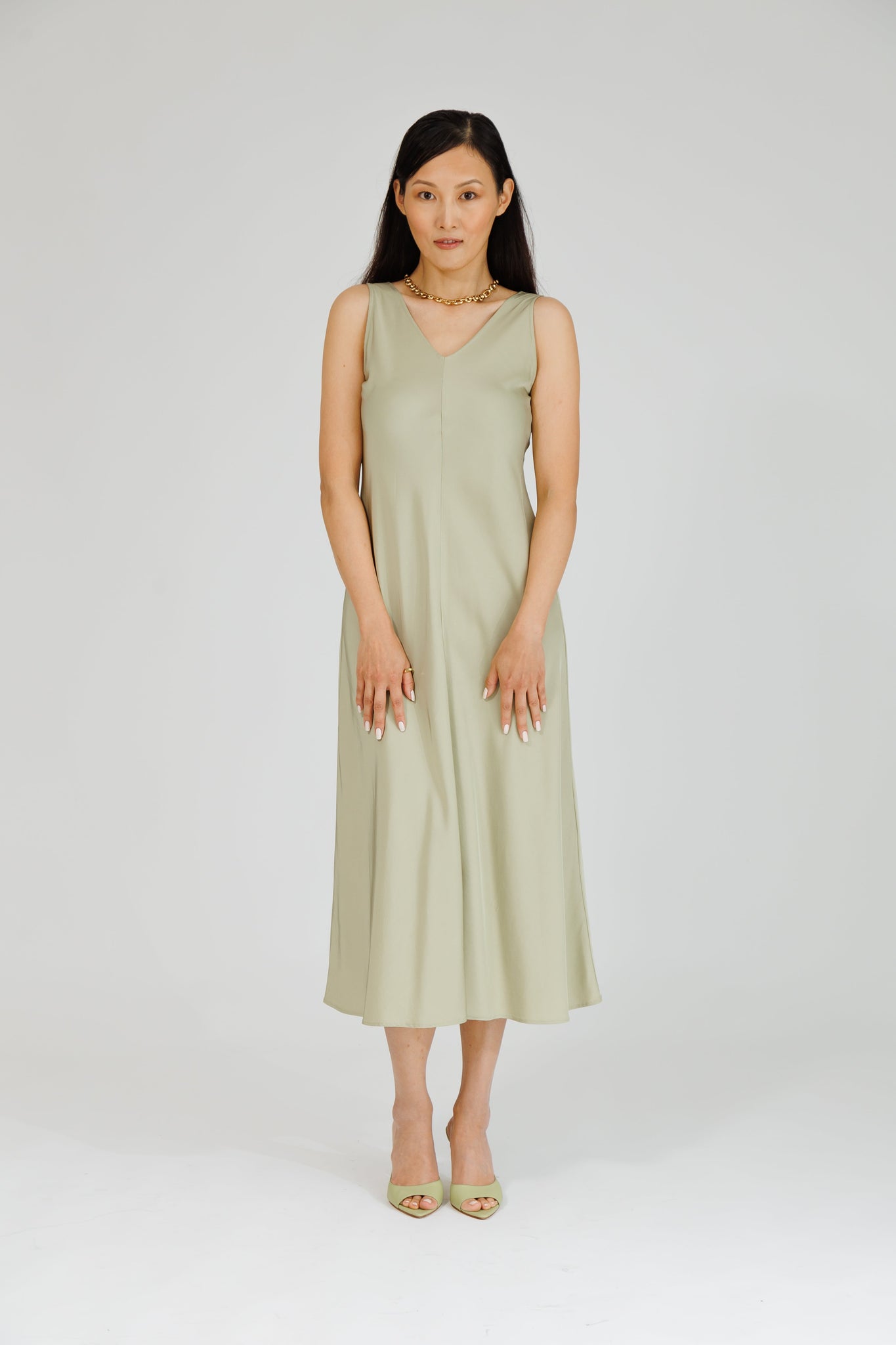 NIXIE DRESS IN MINT WHISPER - interlue