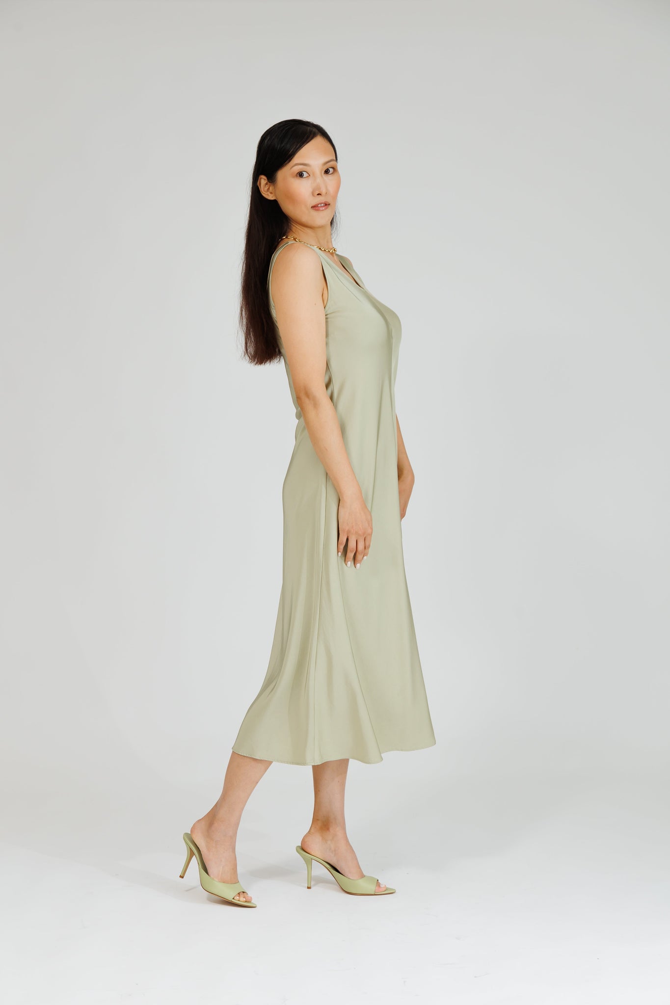 NIXIE DRESS IN MINT WHISPER - interlue