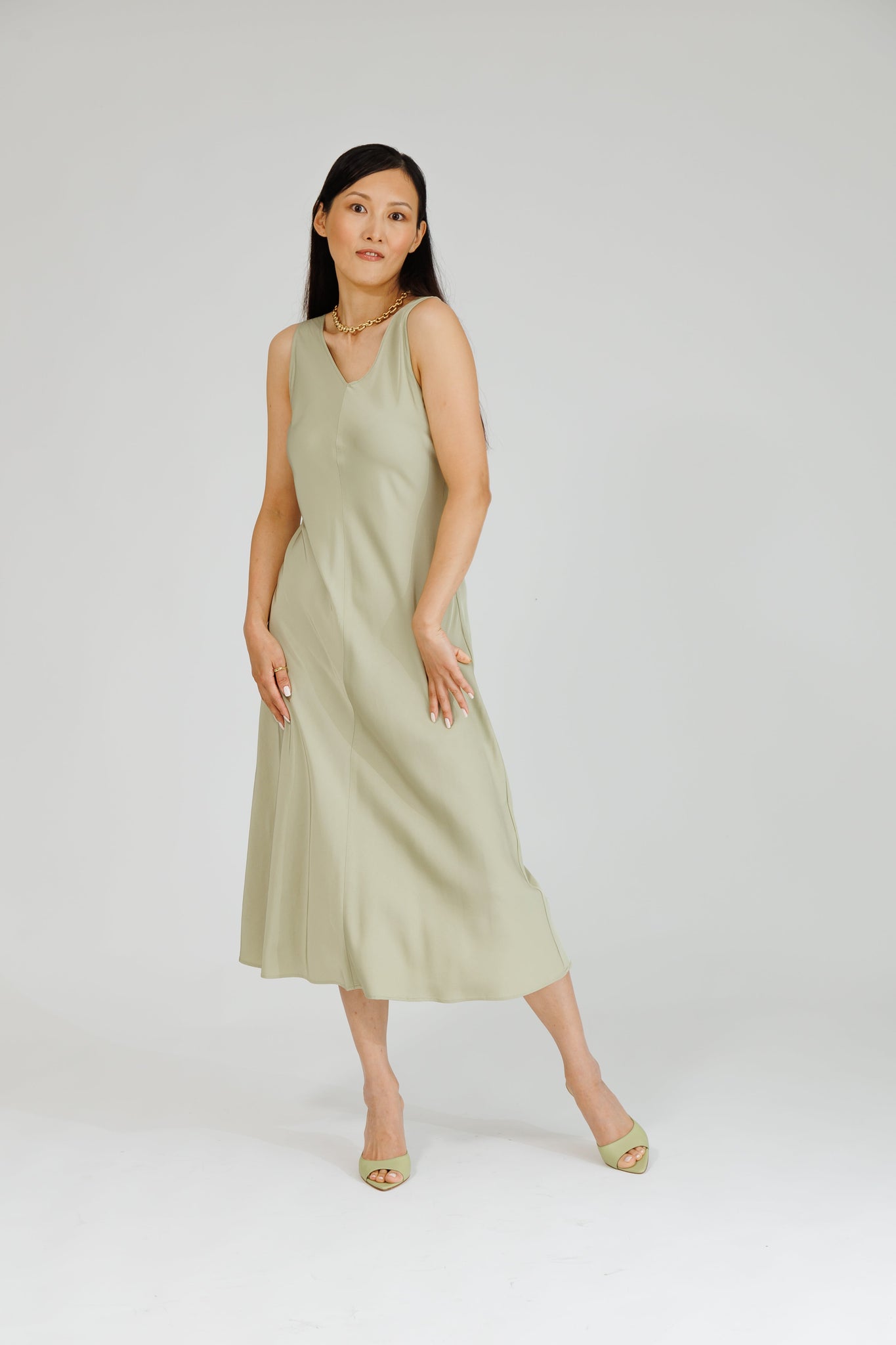 NIXIE DRESS IN MINT WHISPER - interlue