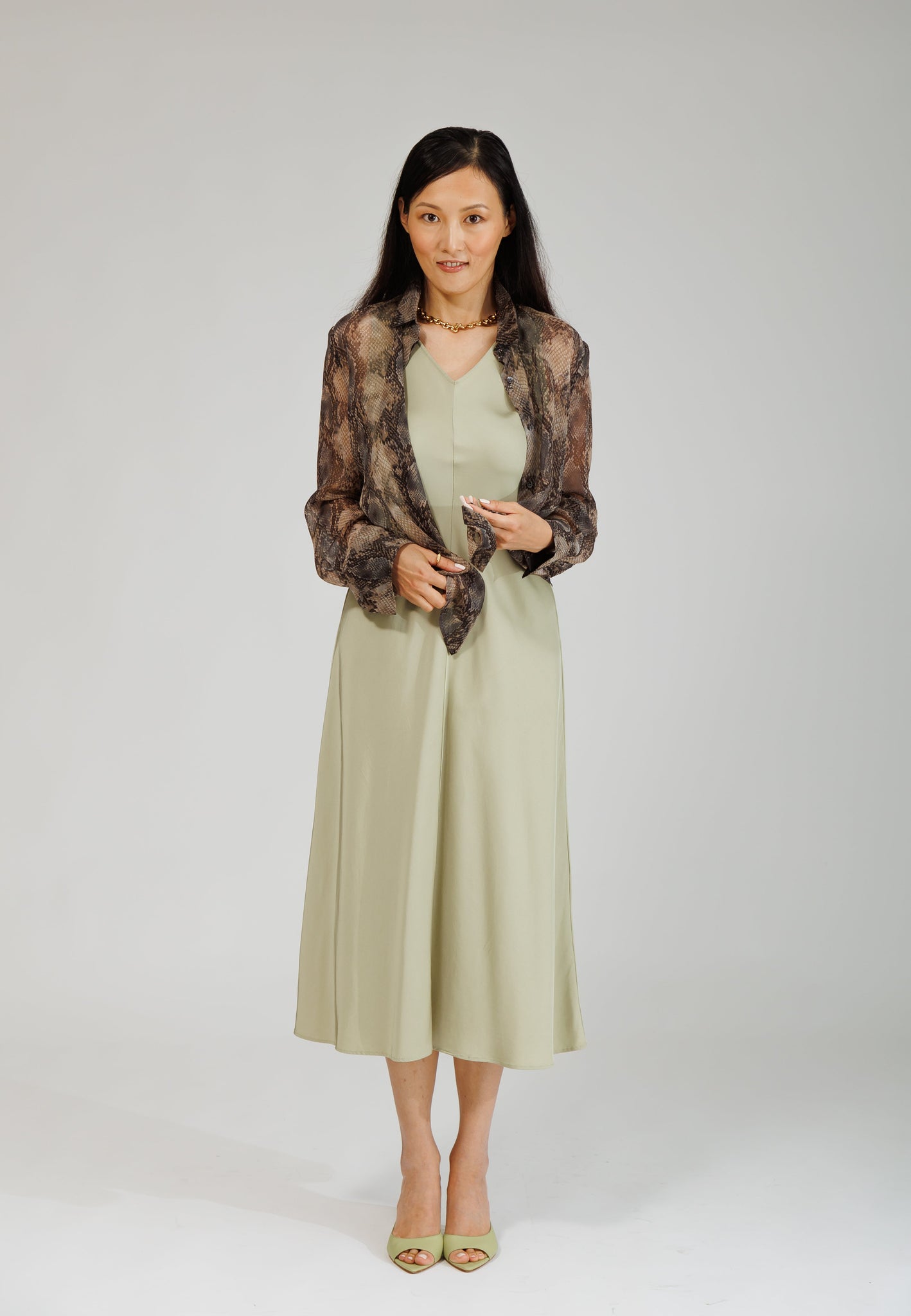 NIXIE DRESS IN MINT WHISPER - interlue