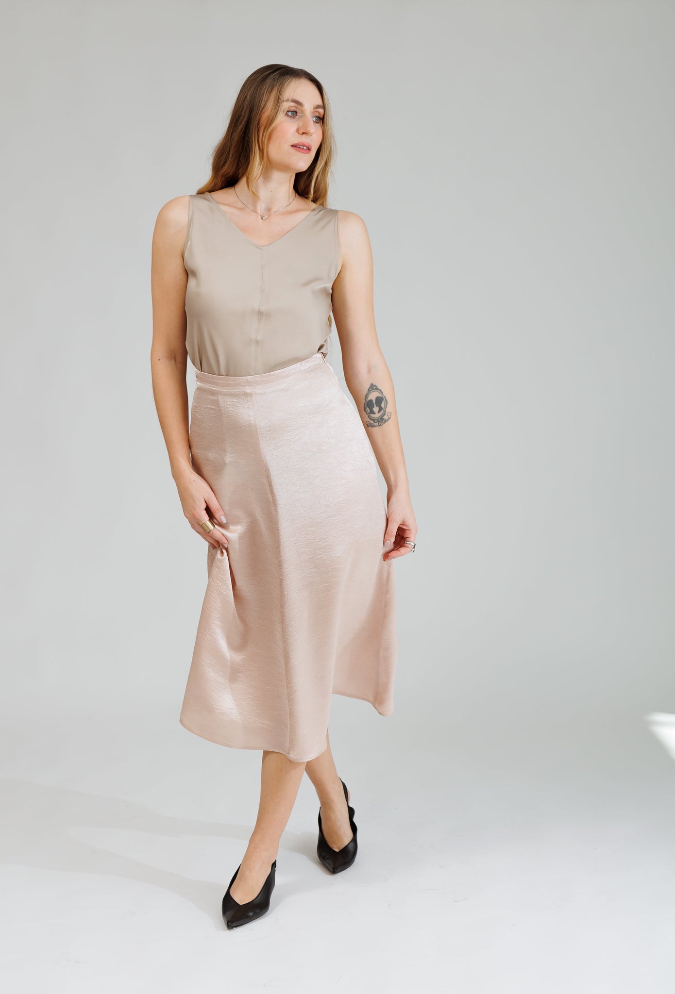 NATI SKIRT IN SOFT BLUSH - interlue