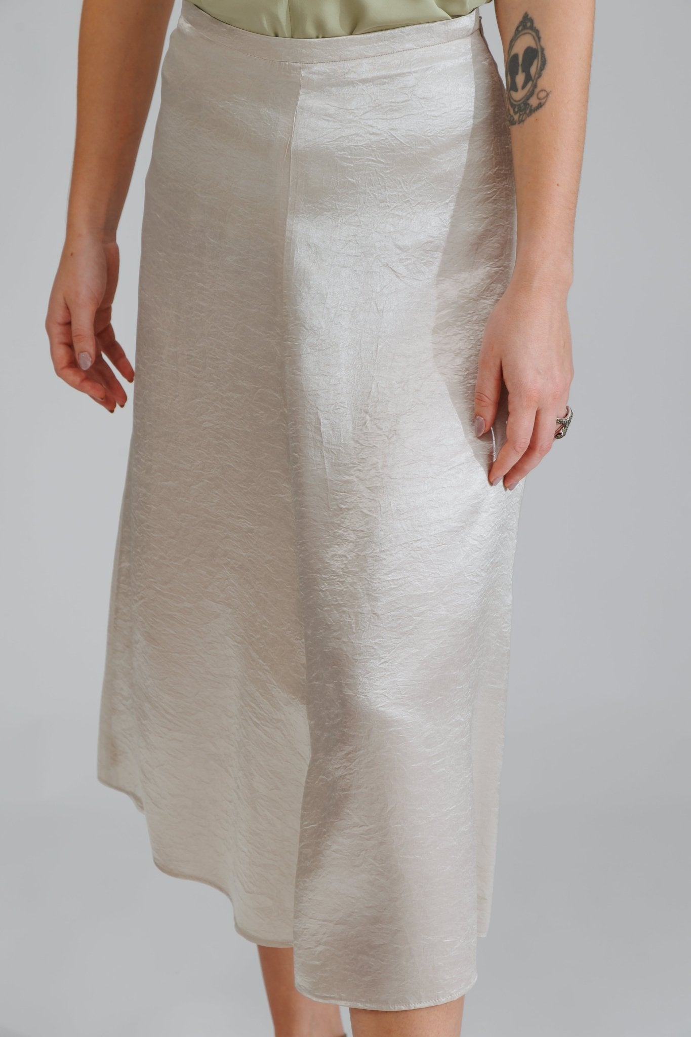 NATI SKIRT IN SILVER SNOW - interlue