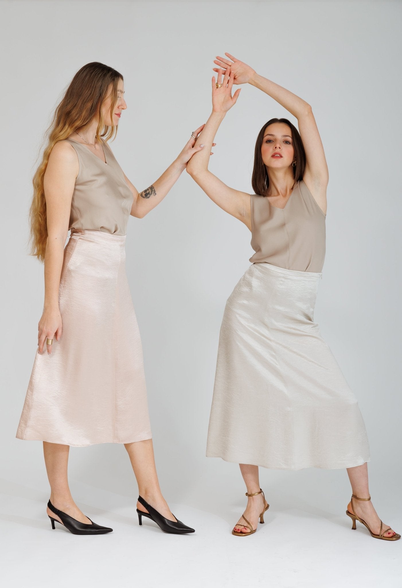 NATI SKIRT IN SILVER SNOW - interlue