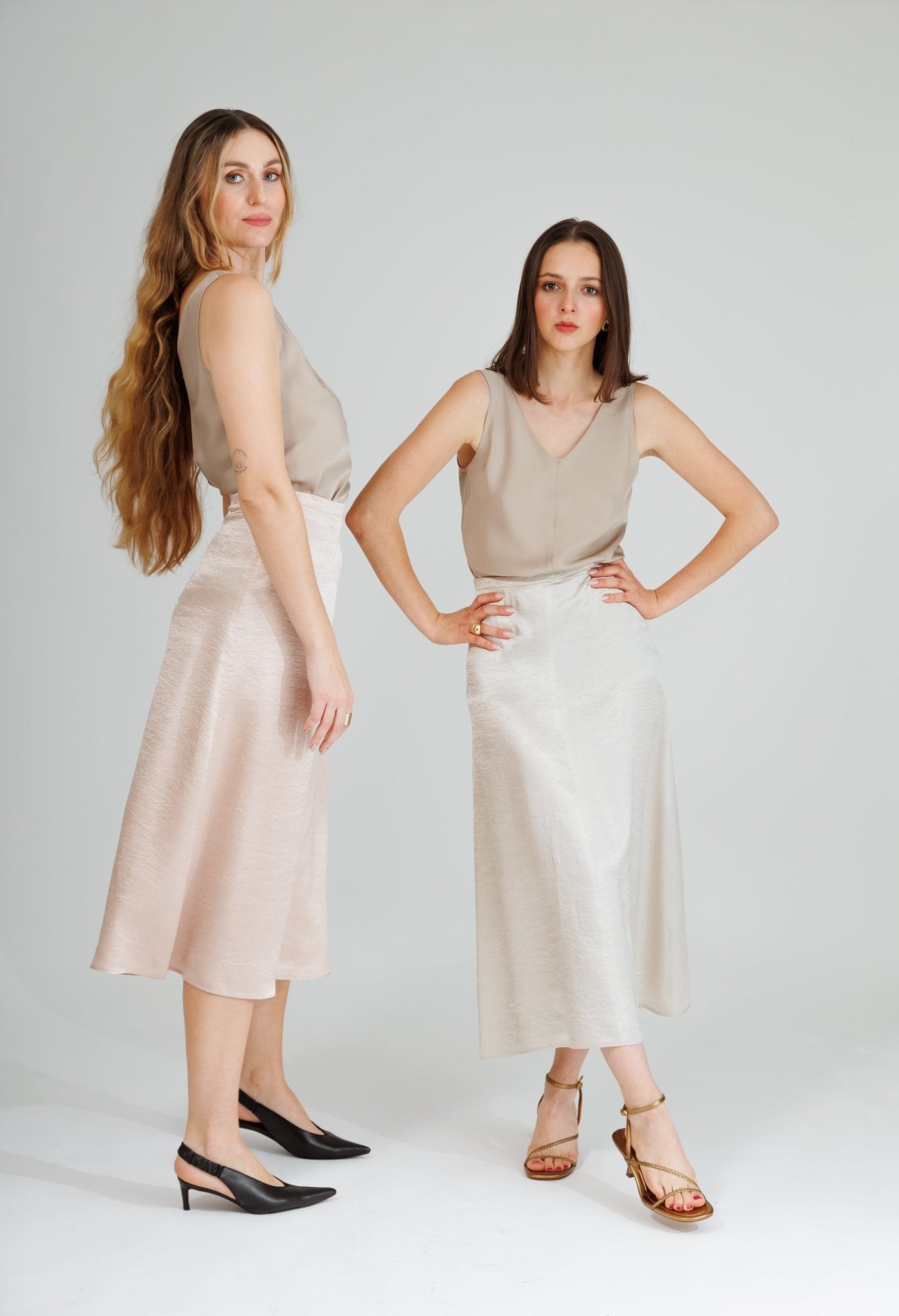 NATI SKIRT IN SILVER SNOW - interlue