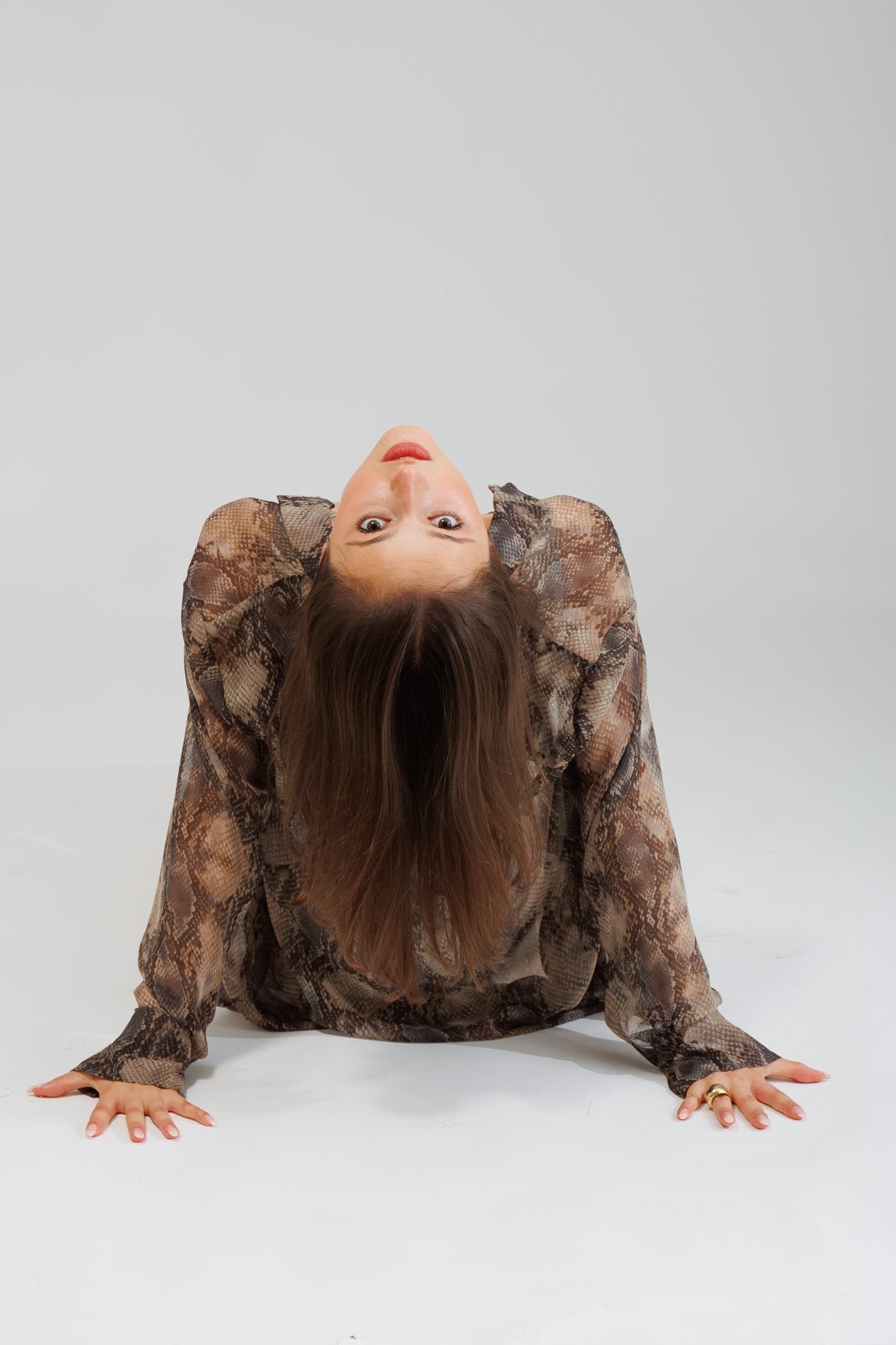 NINA BLOUSE IN SILKY PYTHON - interlue