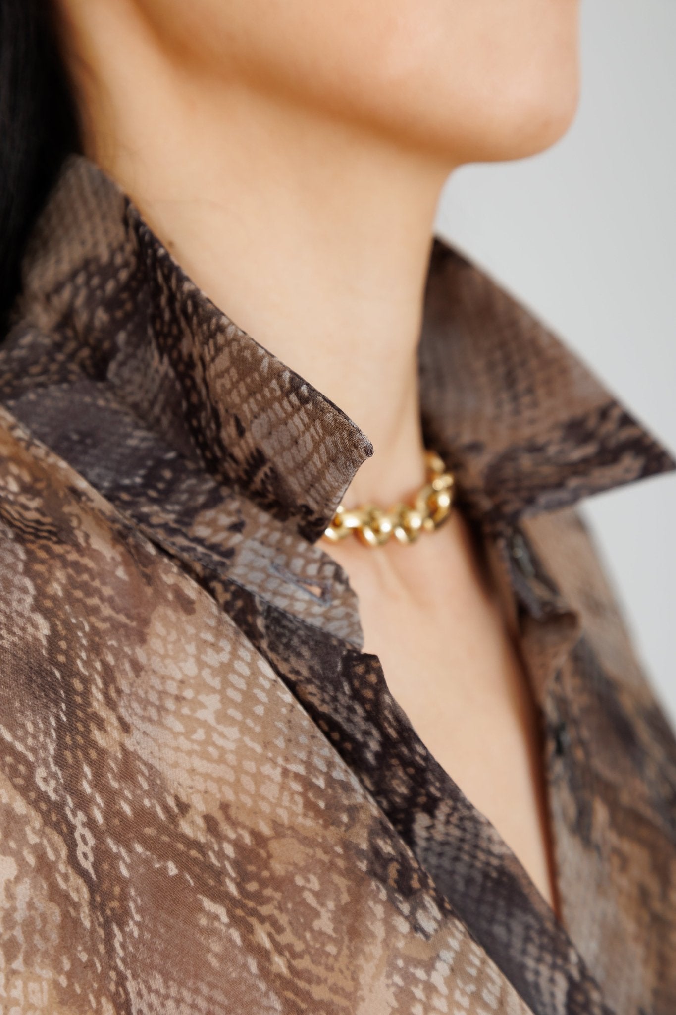 NINA BLOUSE IN SILKY PYTHON - interlue