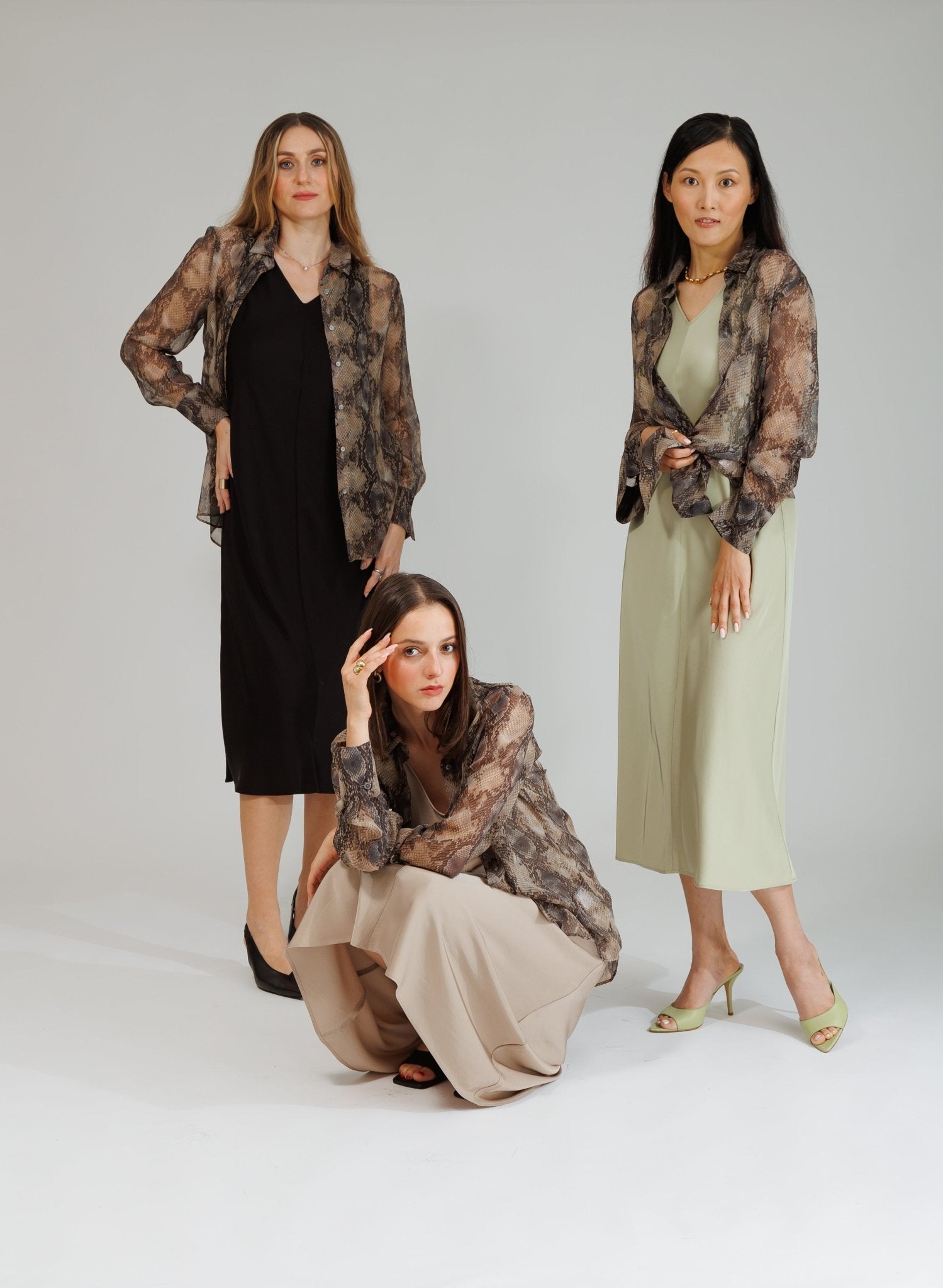 NINA BLOUSE IN SILKY PYTHON - interlue