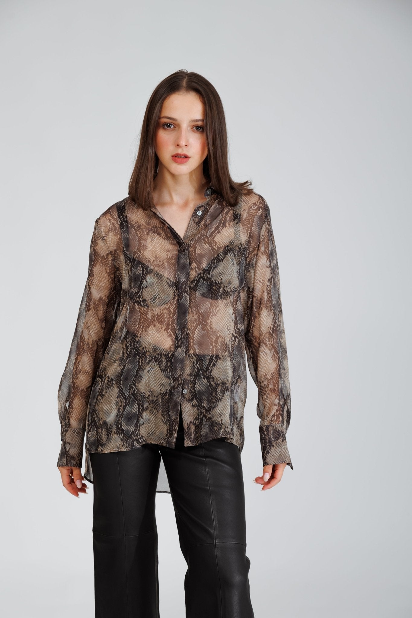 NINA BLOUSE IN SILKY PYTHON - interlue