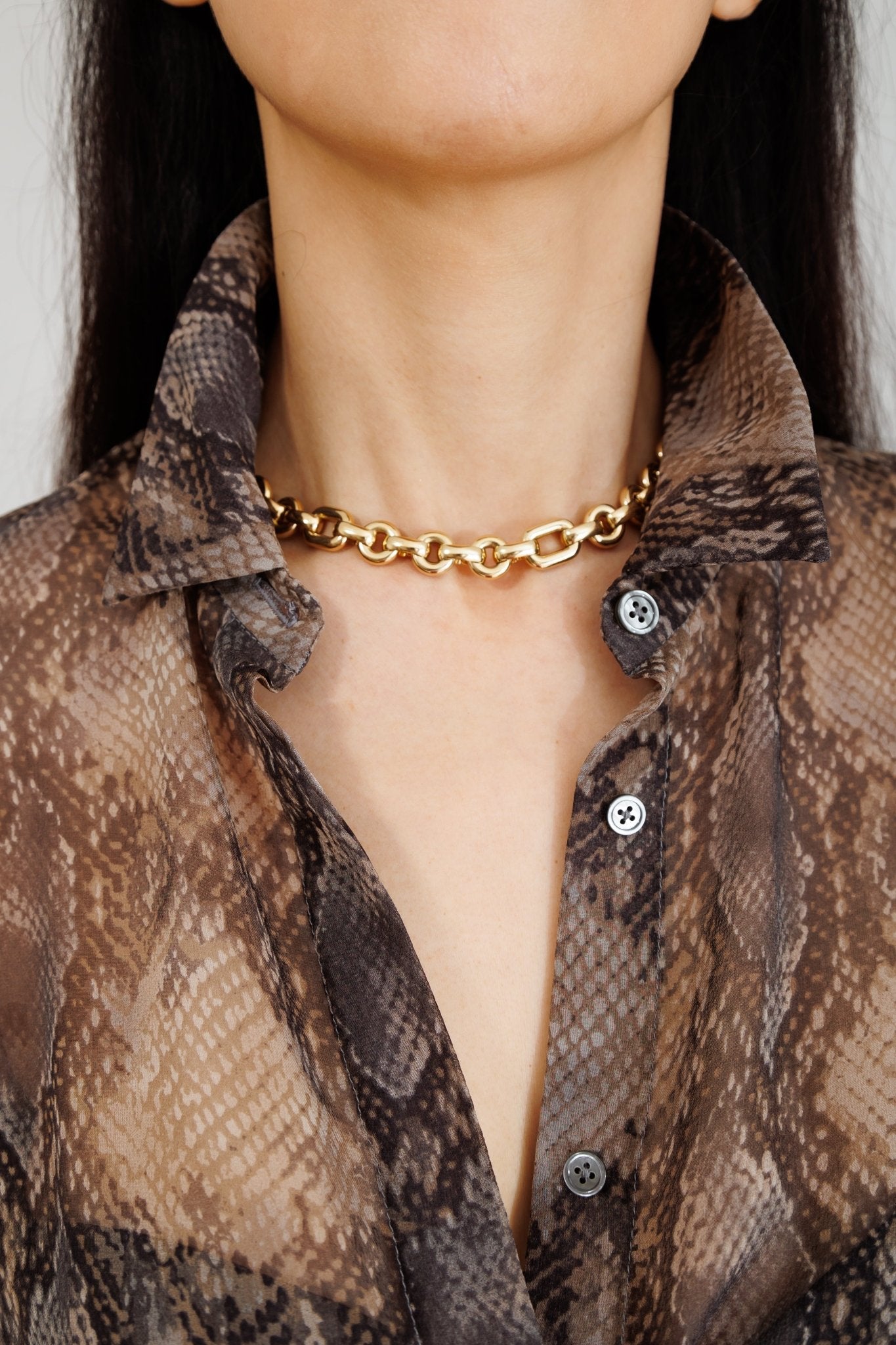 NINA BLOUSE IN SILKY PYTHON - interlue