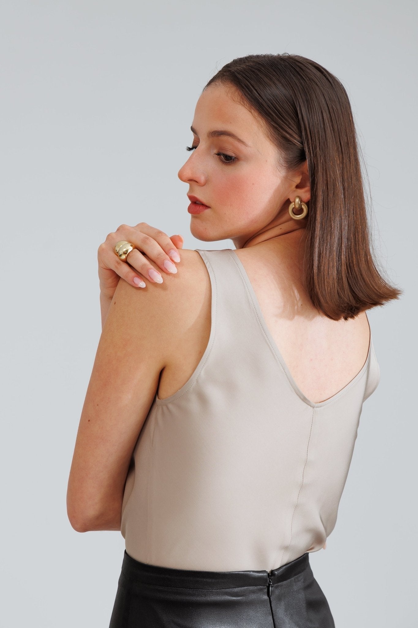 NIXIE TOP IN ICY LATTE - interlue